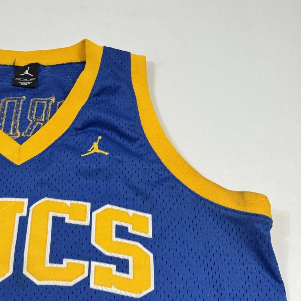 Nike Michael Jordan High School Jersey #23‎ Shirt Men 2XL Blue Bucs Basketball